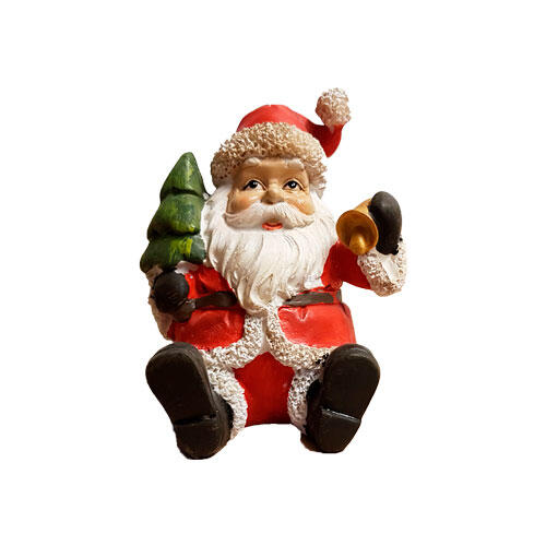 Julemand med klokke - Julefigur 10 cm.