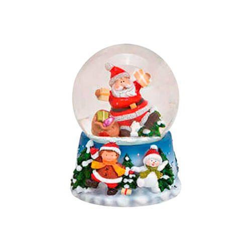Snekugle m/ julemand design B - 7 x 9 x 7 cm.