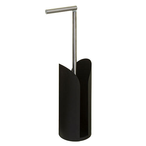 Flex toiletrulleholder til gulv - Sort