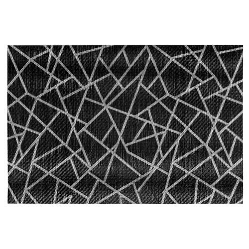 Craquele dækkeserviet - Sort 45 x 30 cm.