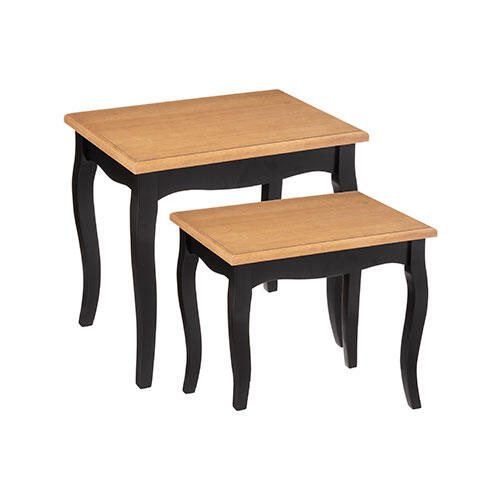 Chrysa sidebord 2'er sæt i MDF træ - Sort
