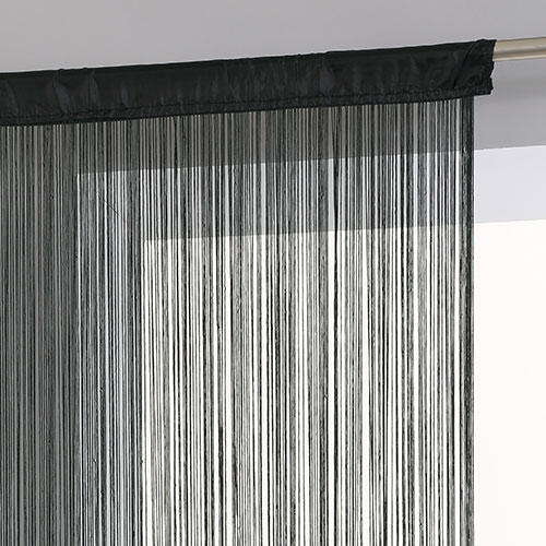 Lanka trådgardin - 90 x 200 cm. | Sort