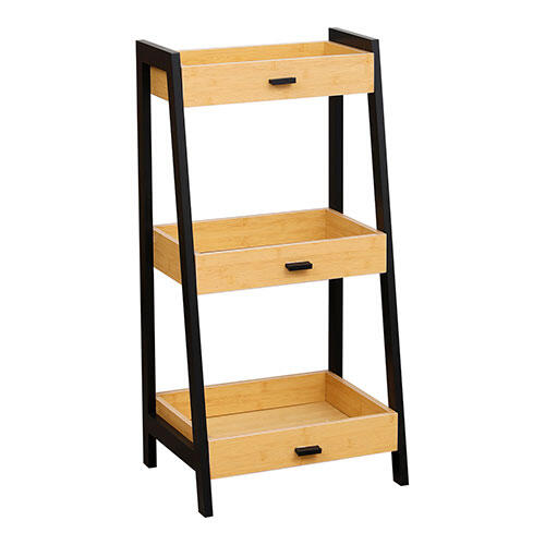 Cebu reol skrå m/ 3 hylder - 90 x 45 x 35 cm.