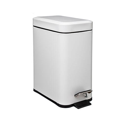 Rektang toiletspand 5 L soft close - Hvid