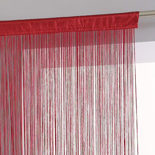 Lanka trådgardin - 90 x 200 cm. | Rød