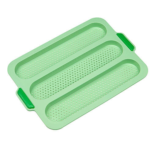 Baguetteform silikone - 34 x 24 x 2,5 cm. | Mint