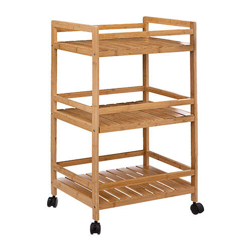 Linha M køkkenvogn i bambus - 80 x 45,3 x 38 cm.
