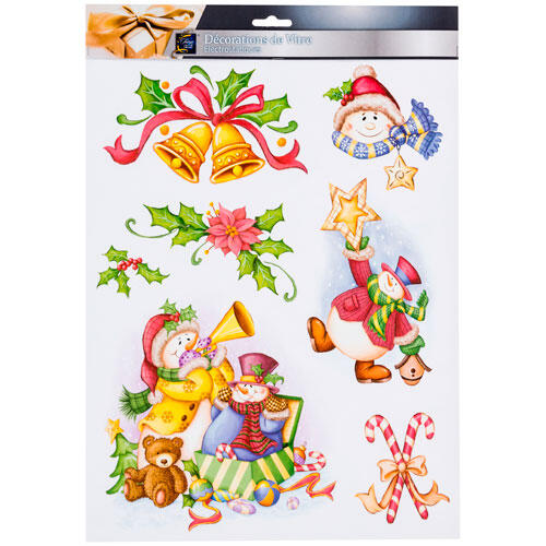 Julesticker m/ julemotiv G - 42 x 30 cm.