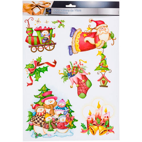 Julesticker m/ julemotiv J - 42 x 30 cm.